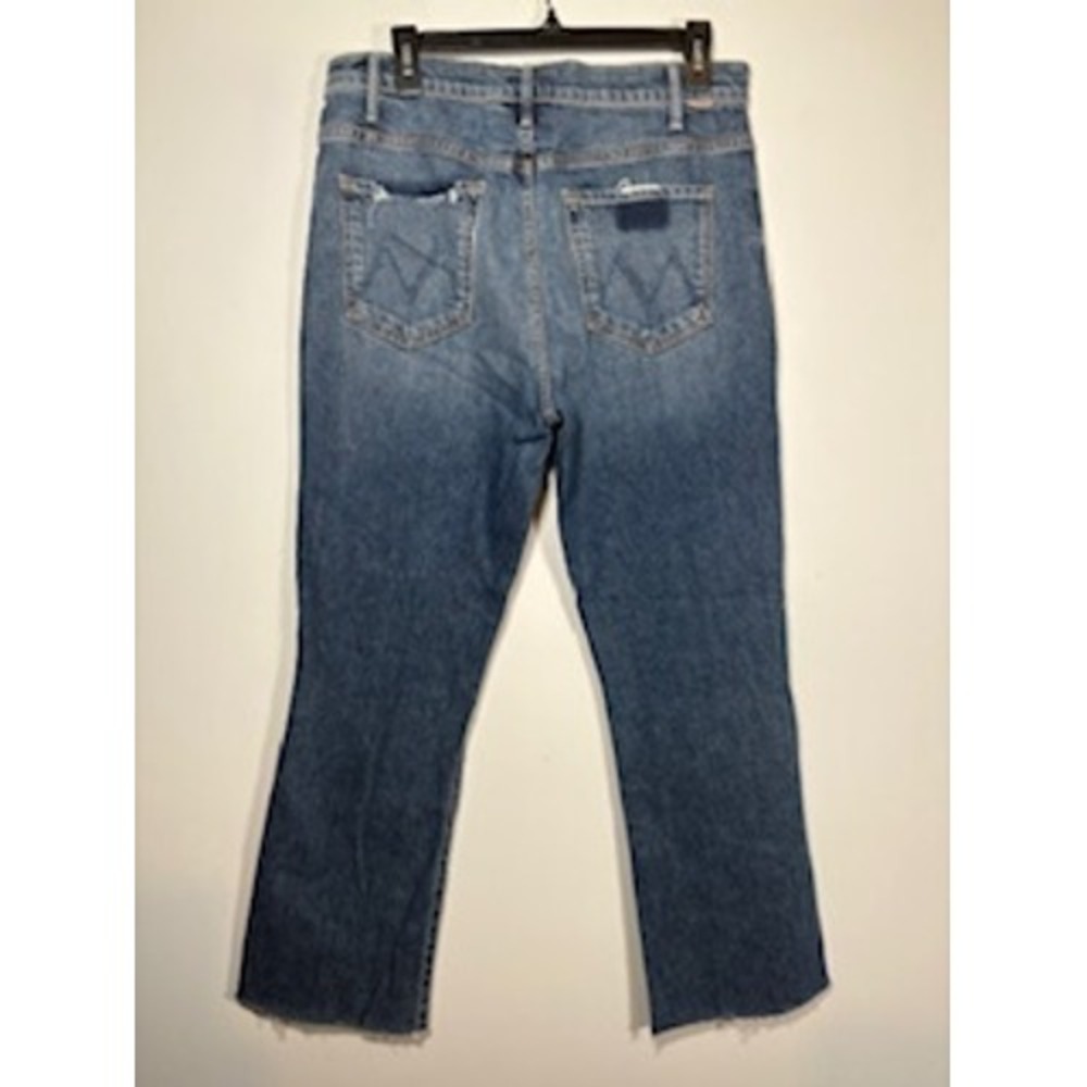 MOTHER Superior The Hustler Women’s Sz 33 High Rise Cropped Straight Jeans READ* - Picture 5 of 16